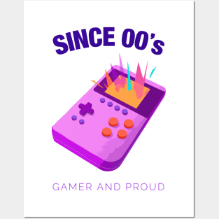 Since 2000s Gamer and Proud - Gamer gift - Retro Videogame Posters and Art